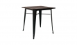 Tisch LA VAGA 70x70 schwarz/massivholz