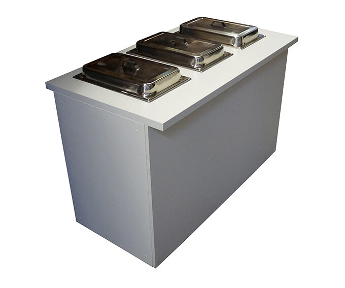 Buffet ASPEN 150 Chafing 3 Einsätze weiß