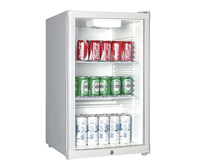 Glastürkühlschrank ALASKA 80 weiß