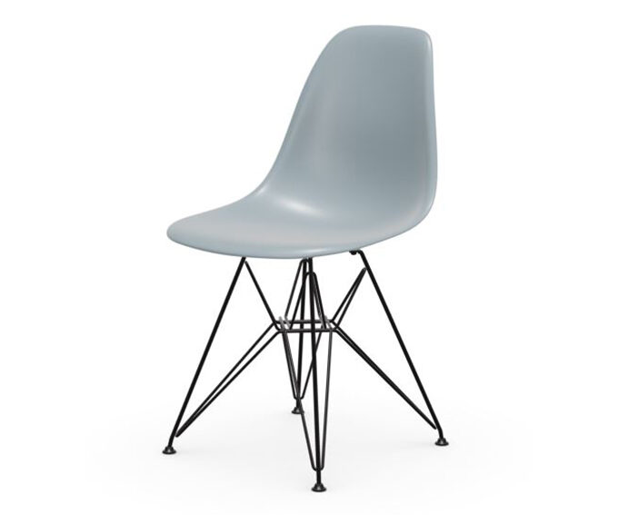 Designstuhl EAMES Plastic Side Chair DSR eisgrau/schwarz