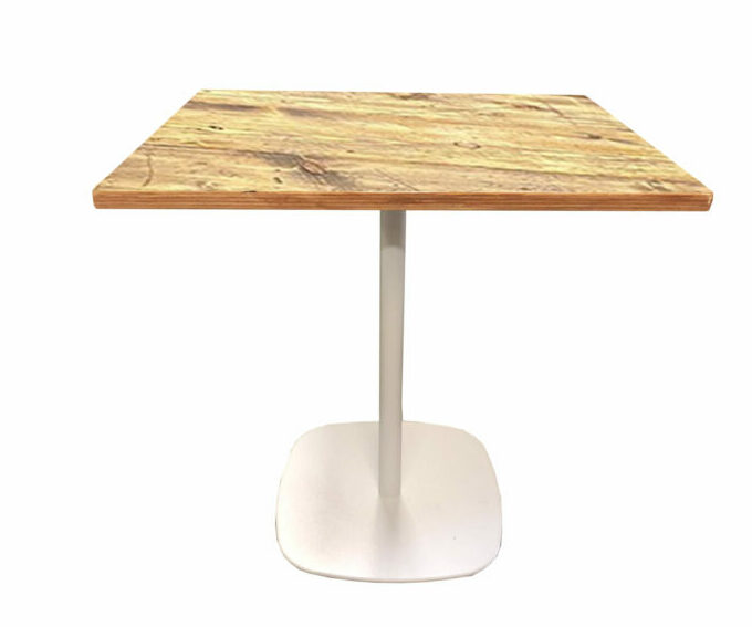 Tisch STYLE 80x80 weiß/Bauholz
