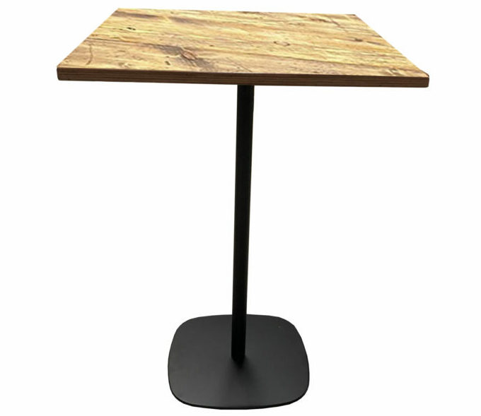 Stehtisch STYLE 80x80 schwarz/Bauholz
