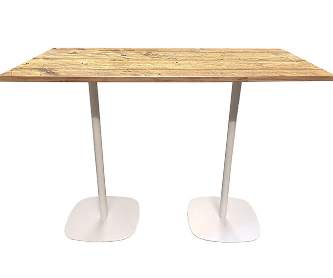 Stehtisch STYLE 180x80 weiß/Bauholz