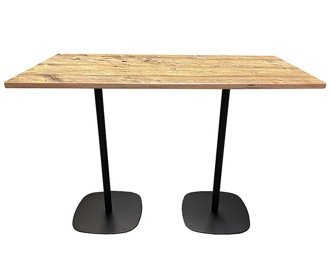 Stehtisch STYLE 180x80 schwarz/Bauholz