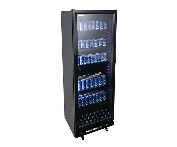 Glastürkühlschrank ALASKA 180 schwarz