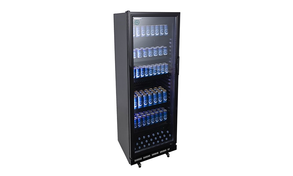 Glastürkühlschrank ALASKA 180 schwarz