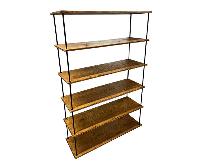 Regal BARCELONA 120x40 Bauholz/schwarz