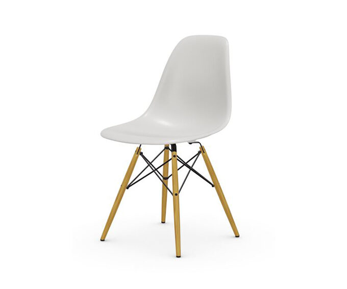 Designstuhl EAMES Plastic Side Chair DSW weiß/Ahorn