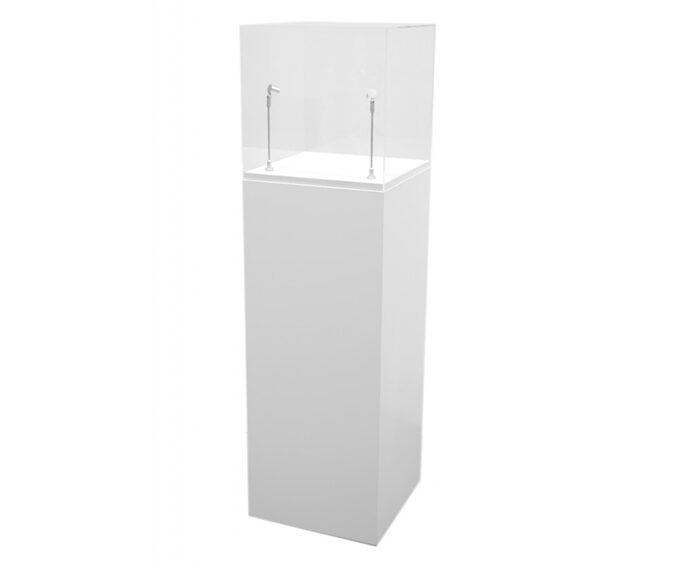 Säule/Vitrine CUBE und Beleuchtung